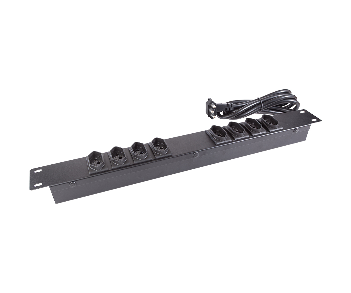 Régua para Rack 19″ 8T Metálico 10A